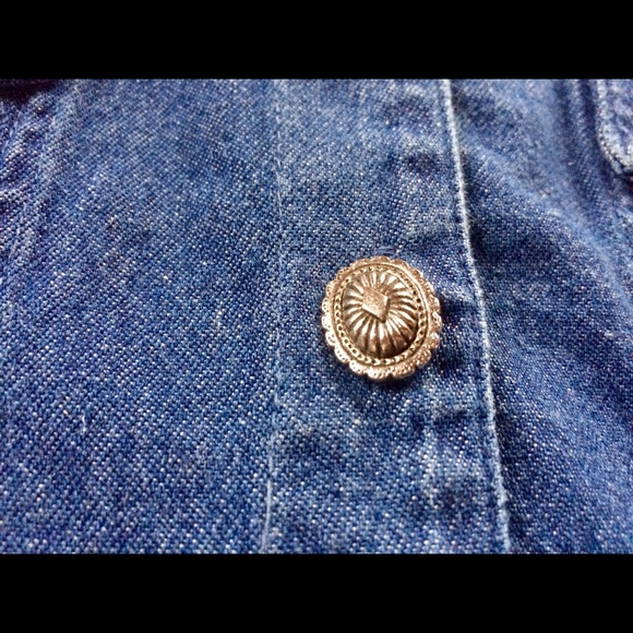 Vintage Denim Vest Size Large Classic  100% Cotton - Picture 7 of 8